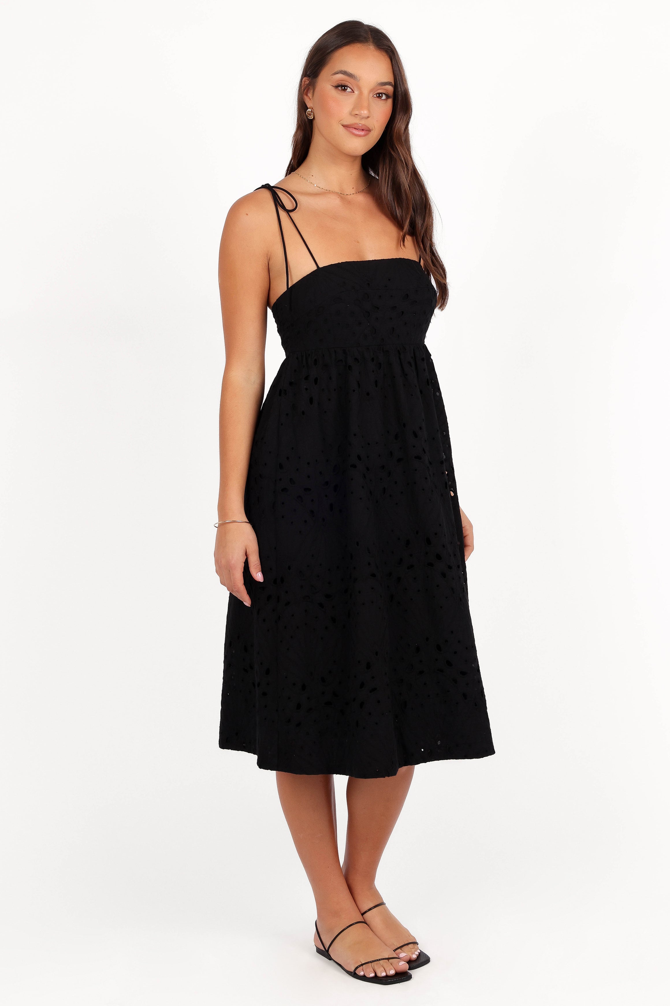Petal and Pup USA DRESSES Sevara Midi Dress - Black