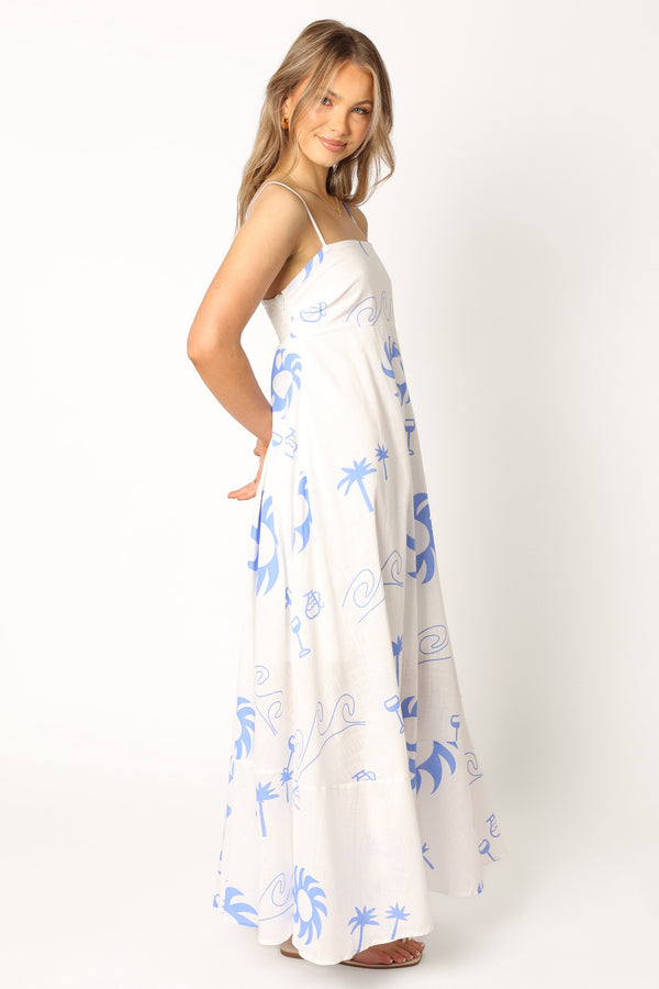 Petal and Pup USA DRESSES Seville Maxi Dress - Blue Wave