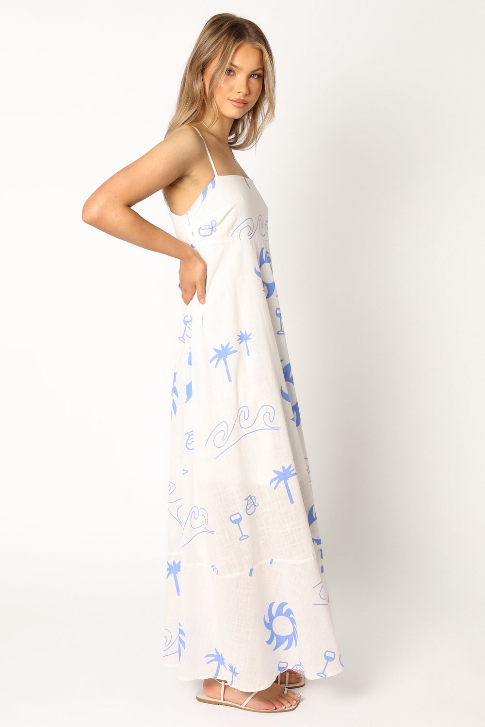 Petal and Pup USA DRESSES Seville Maxi Dress - Blue Wave