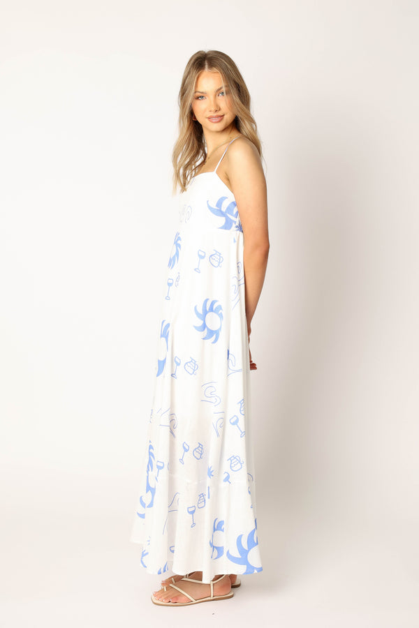 Petal and Pup USA DRESSES Seville Maxi Dress - Blue Wave