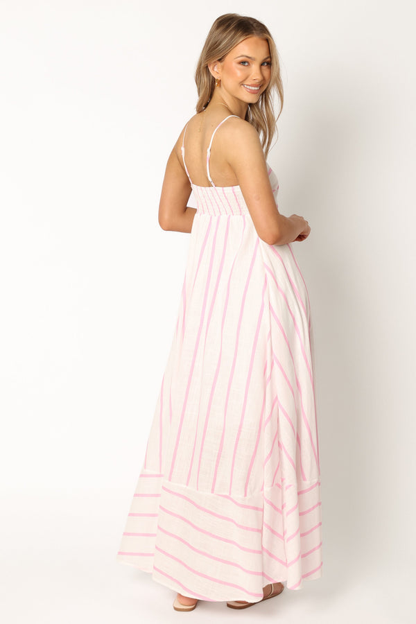 Petal and Pup USA DRESSES Seville Maxi Dress - Pink Stripe