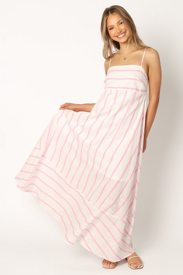 Petal and Pup USA DRESSES Seville Maxi Dress - Pink Stripe