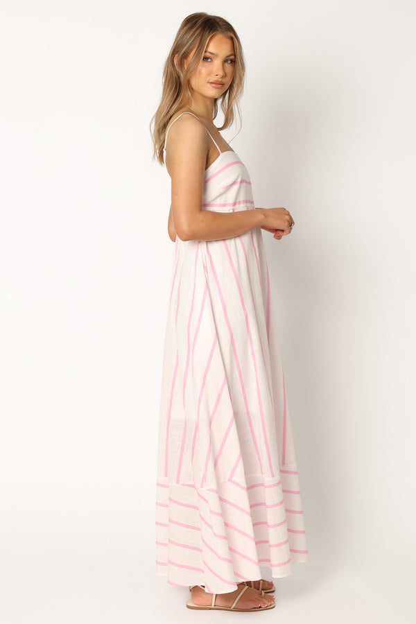 Petal and Pup USA DRESSES Seville Maxi Dress - Pink Stripe