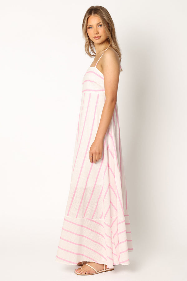 Petal and Pup USA DRESSES Seville Maxi Dress - Pink Stripe