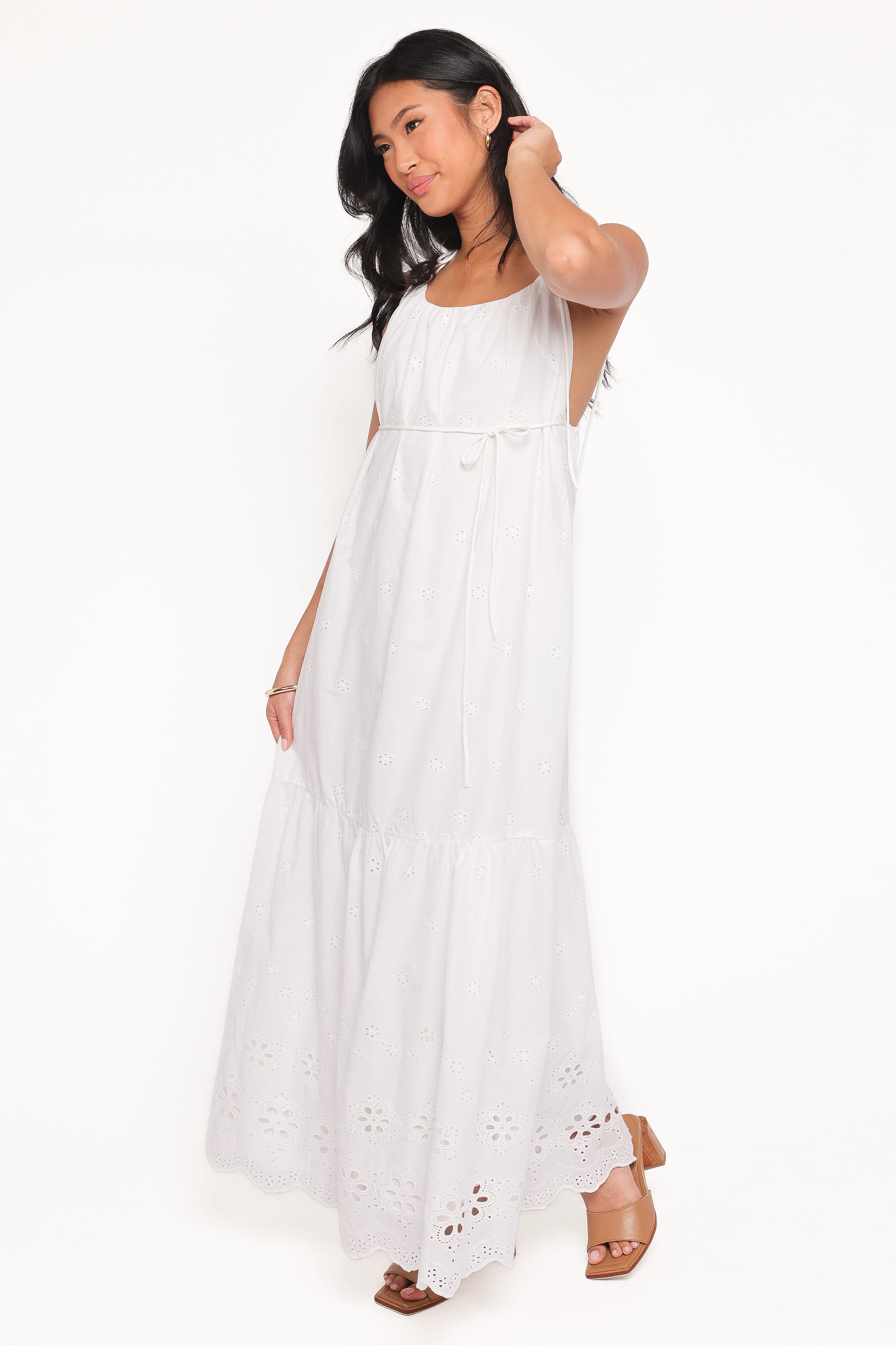 Petal and Pup USA DRESSES Sharlice Maxi Dress - White