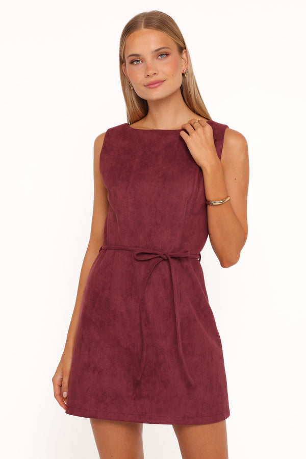 Petal and Pup USA DRESSES Sharna Mini Dress - Burgundy
