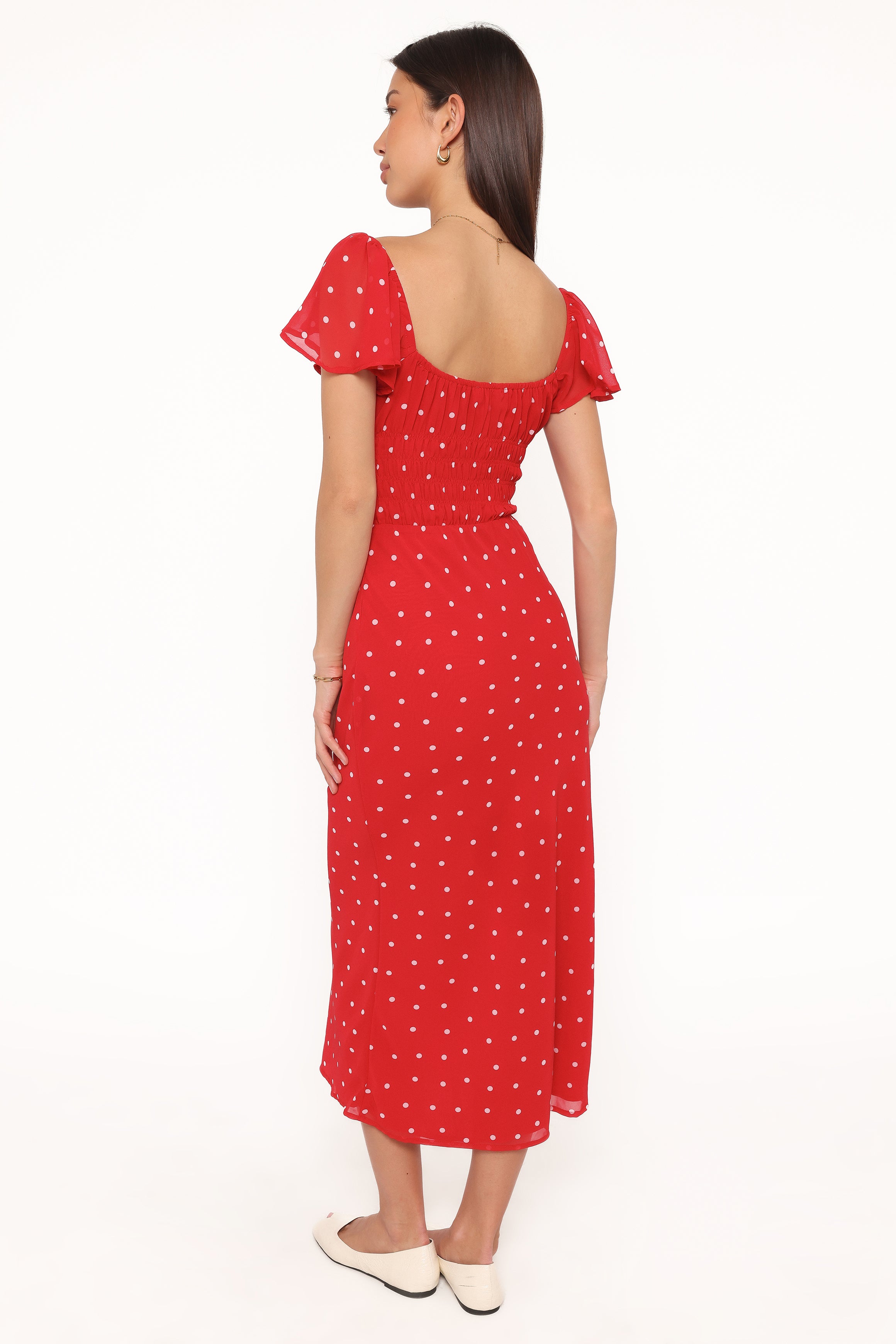 Petal and Pup USA DRESSES Sherrie Maxi Dress - Red Polka Dot