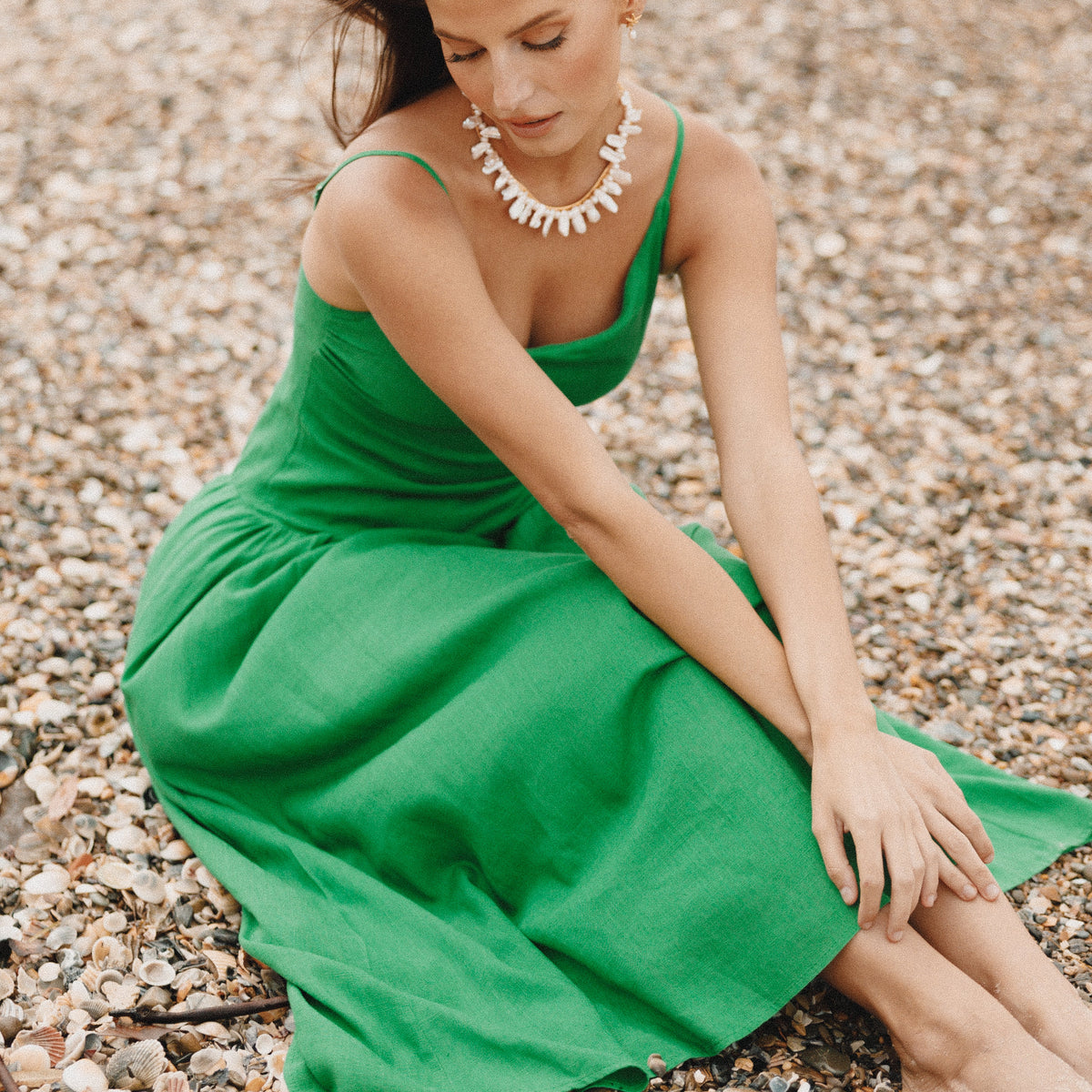 Shiloh Midi Dress - Green