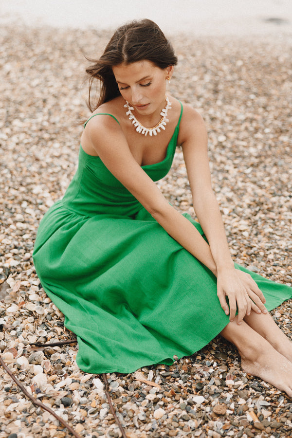 Petal and Pup USA DRESSES Shiloh Midi Dress - Green