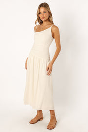 Petal and Pup USA DRESSES Shiloh Midi Dress - White