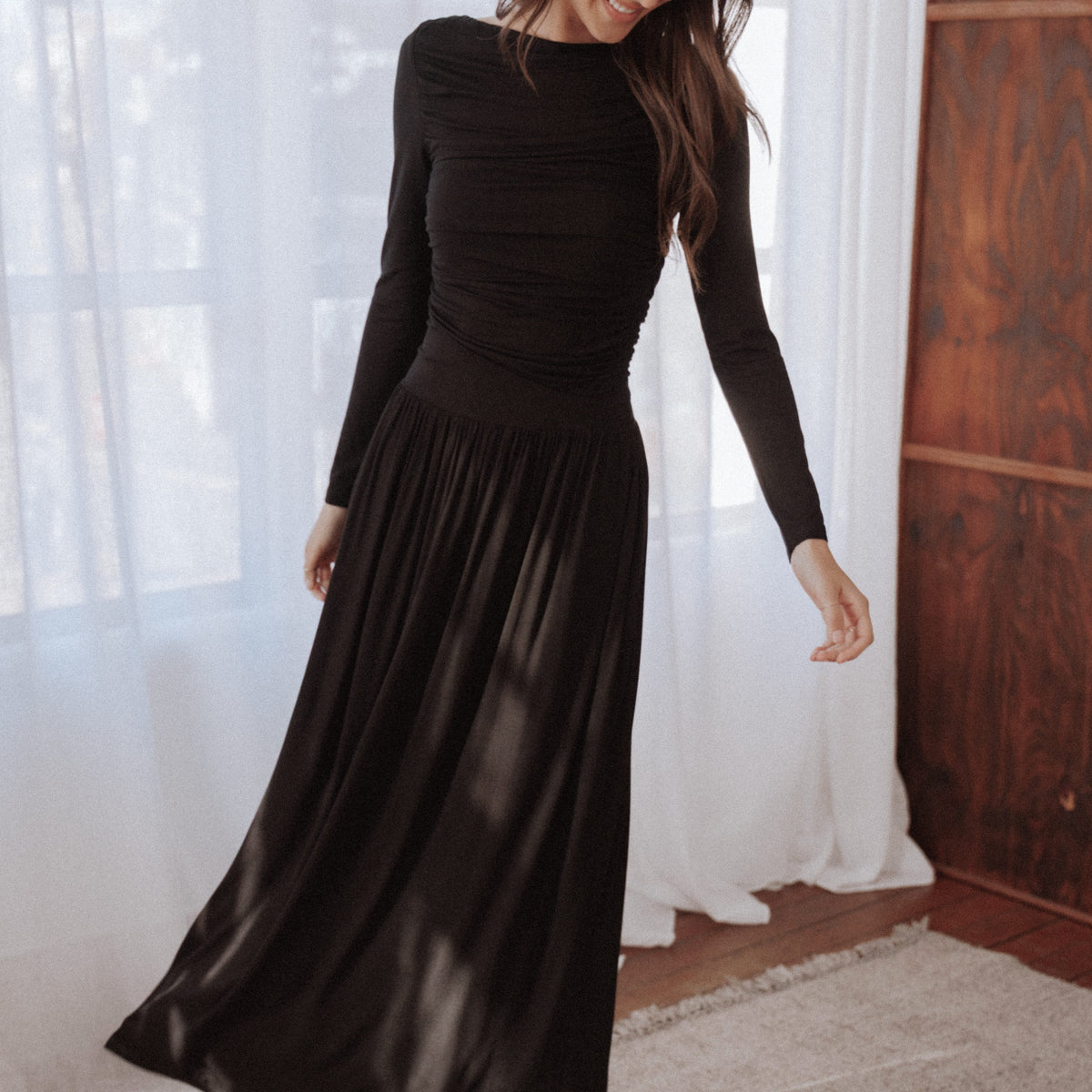 Petal and Pup Women's Shirley Long Sleeve Maxi Dress - Black Petal and Pup Women's Shirley Long Sleeve Maxi Dress - Black