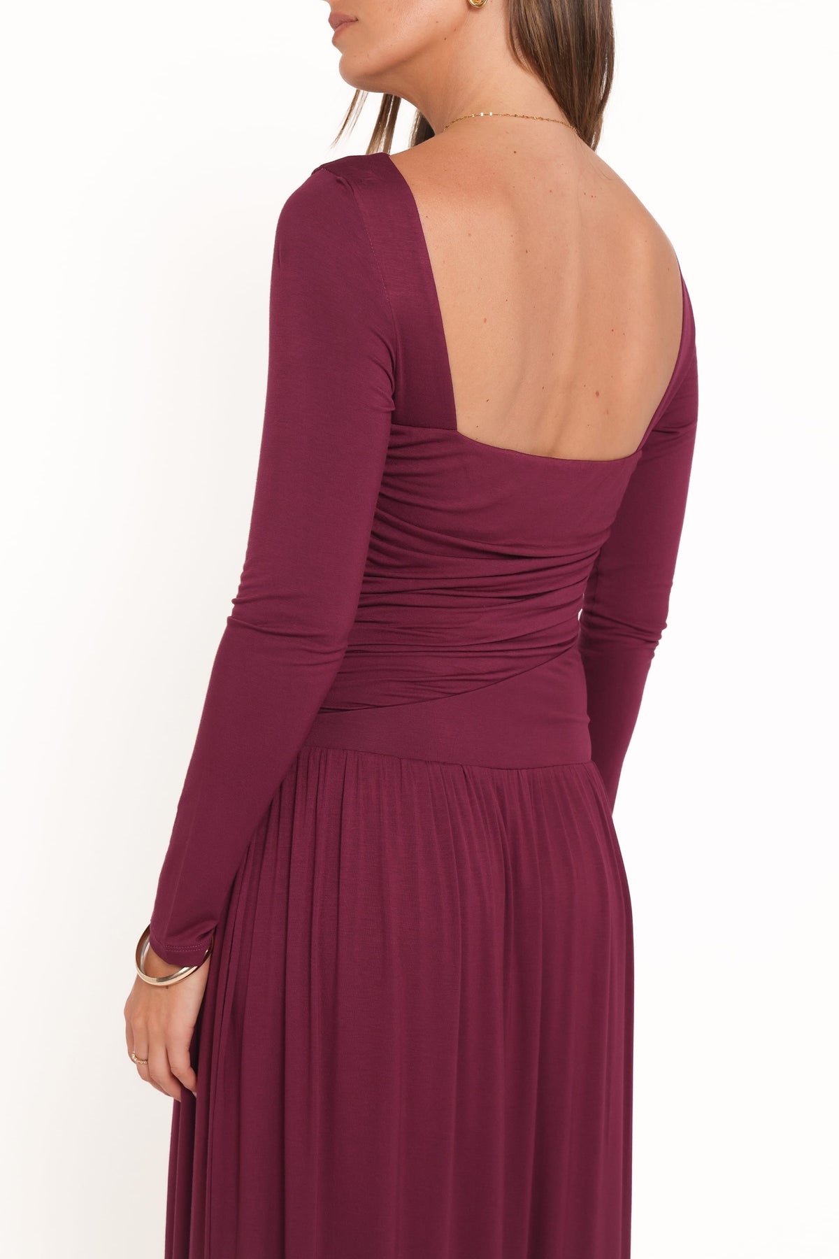 Petal and Pup USA DRESSES Shirley Long Sleeve Maxi Dress - Burgundy