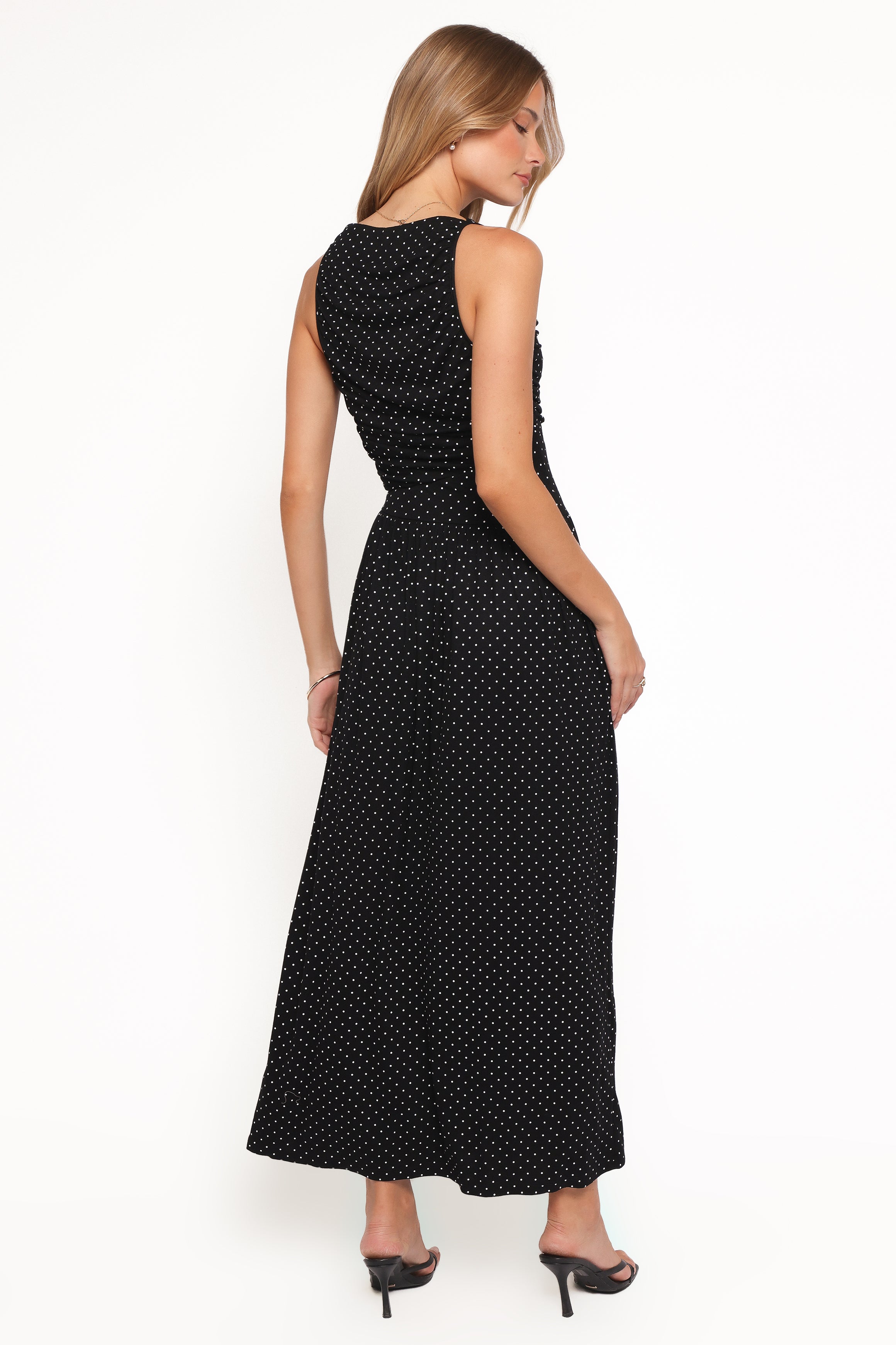 Petal and Pup USA DRESSES Shirley Maxi Dress - Black Polka Dot
