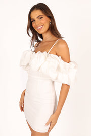 Petal and Pup USA DRESSES Sia Ruffle Mini Dress - White