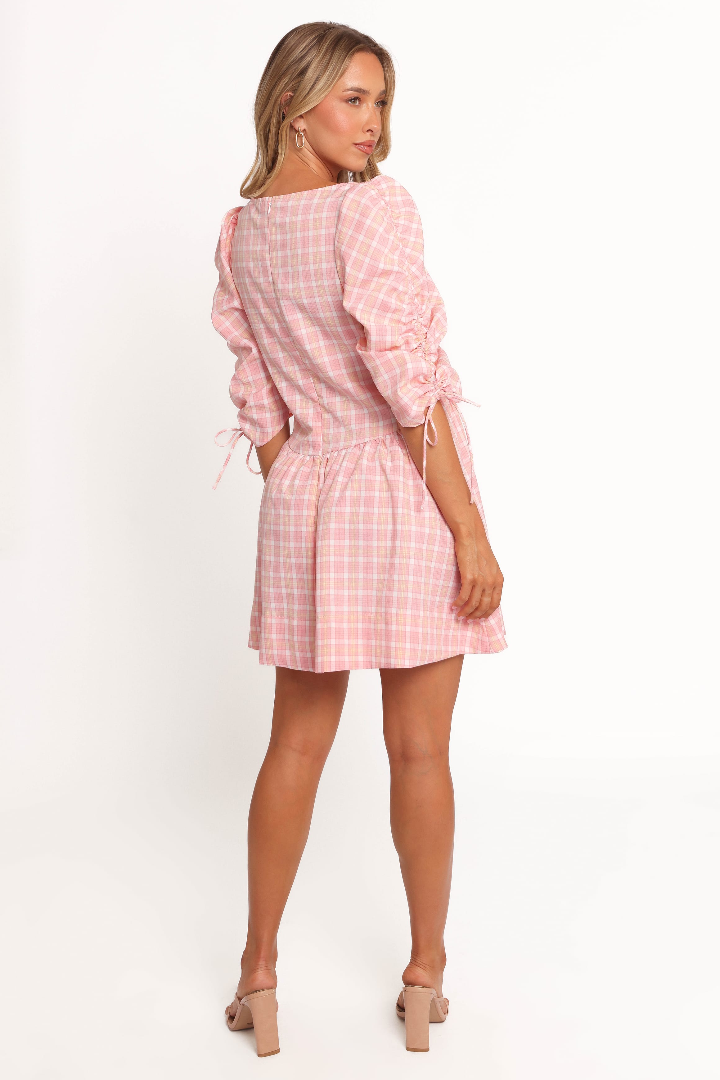 Petal and Pup Women's Siena Mini Dress - Pink Check L Petal and Pup Women's Siena Mini Dress - Pink Check L