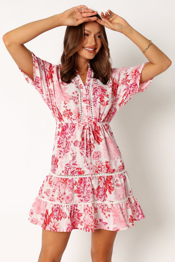 Petal and Pup USA DRESSES Sienna Long Sleeve Mini Dress - Pink