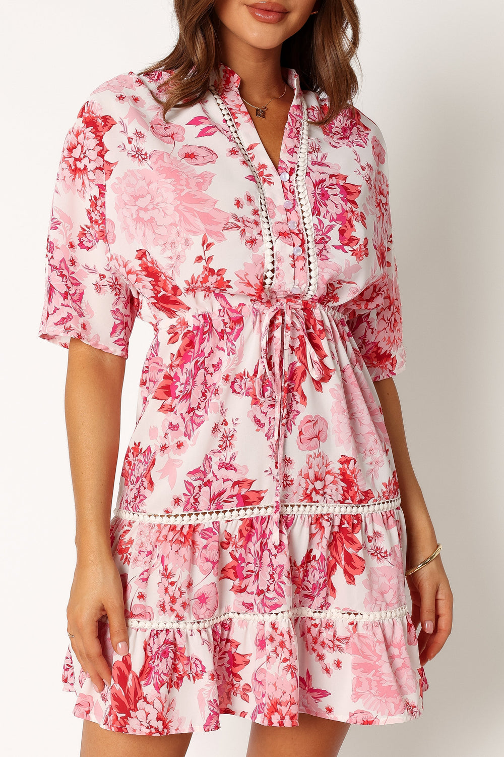 Sienna Long Sleeve Mini Dress - Pink - Petal & Pup USA