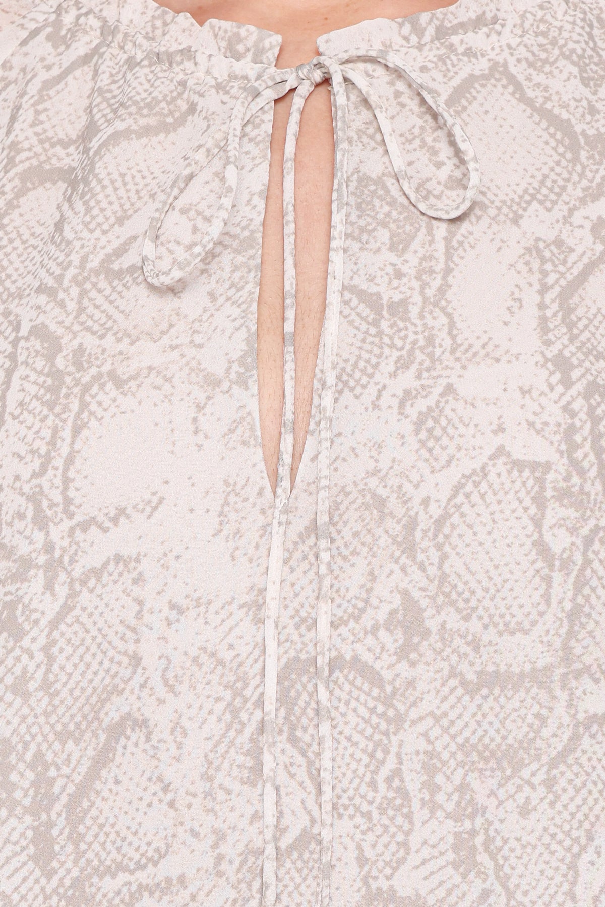 Petal and Pup USA DRESSES Sigrid Tie Cuff Mini Dress - Snake Print