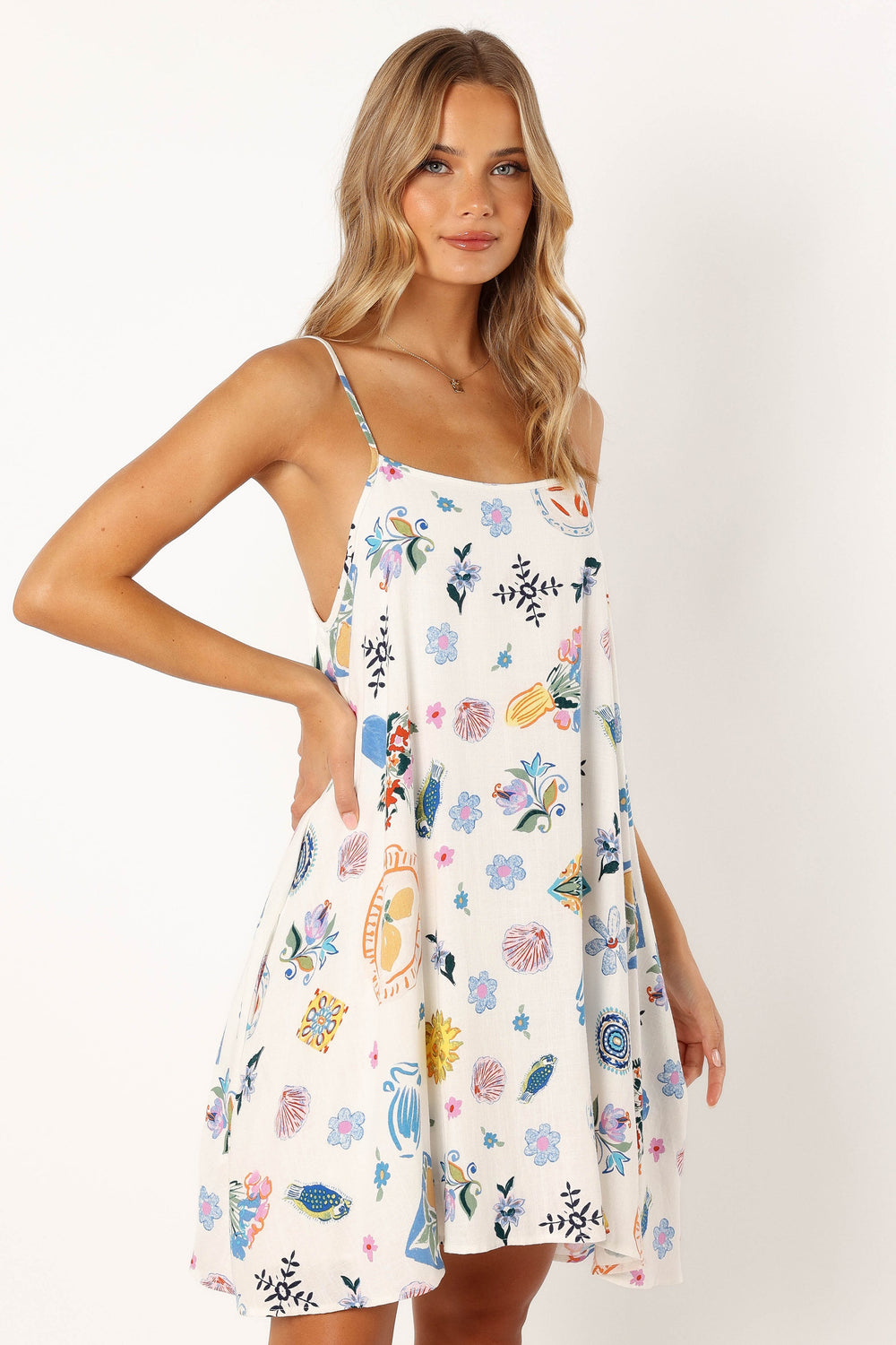 Petal and Pup USA DRESSES Silvia Mini Dress - Portofino