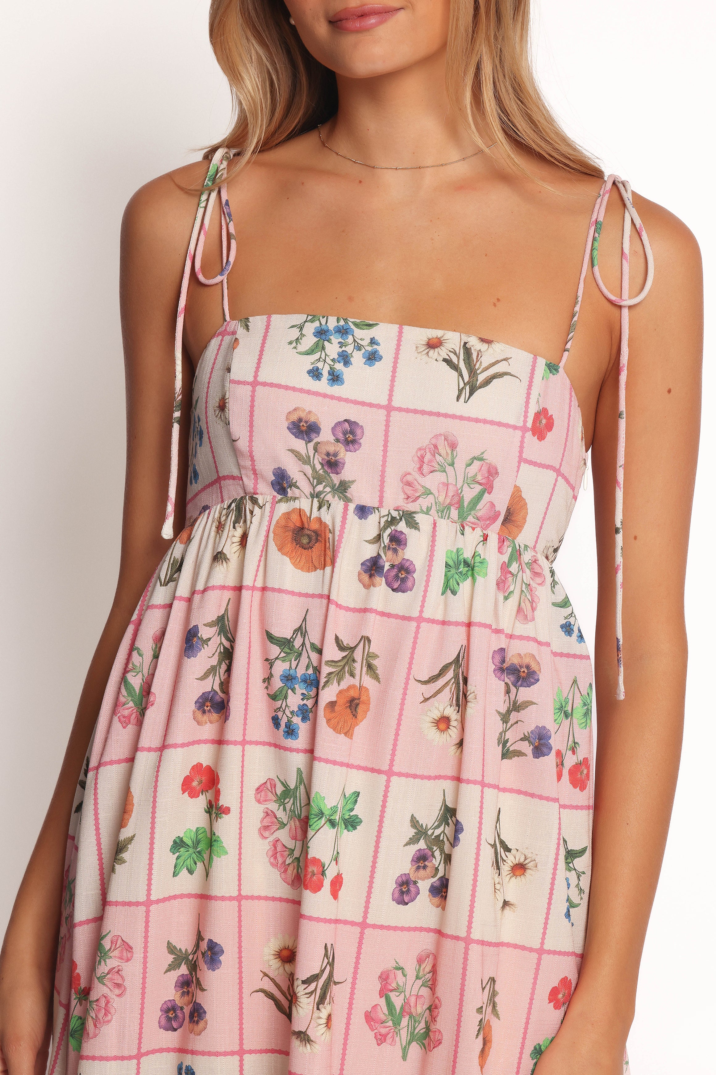 Petal and Pup USA DRESSES Simona Maxi Dress - Pink Floral Tile