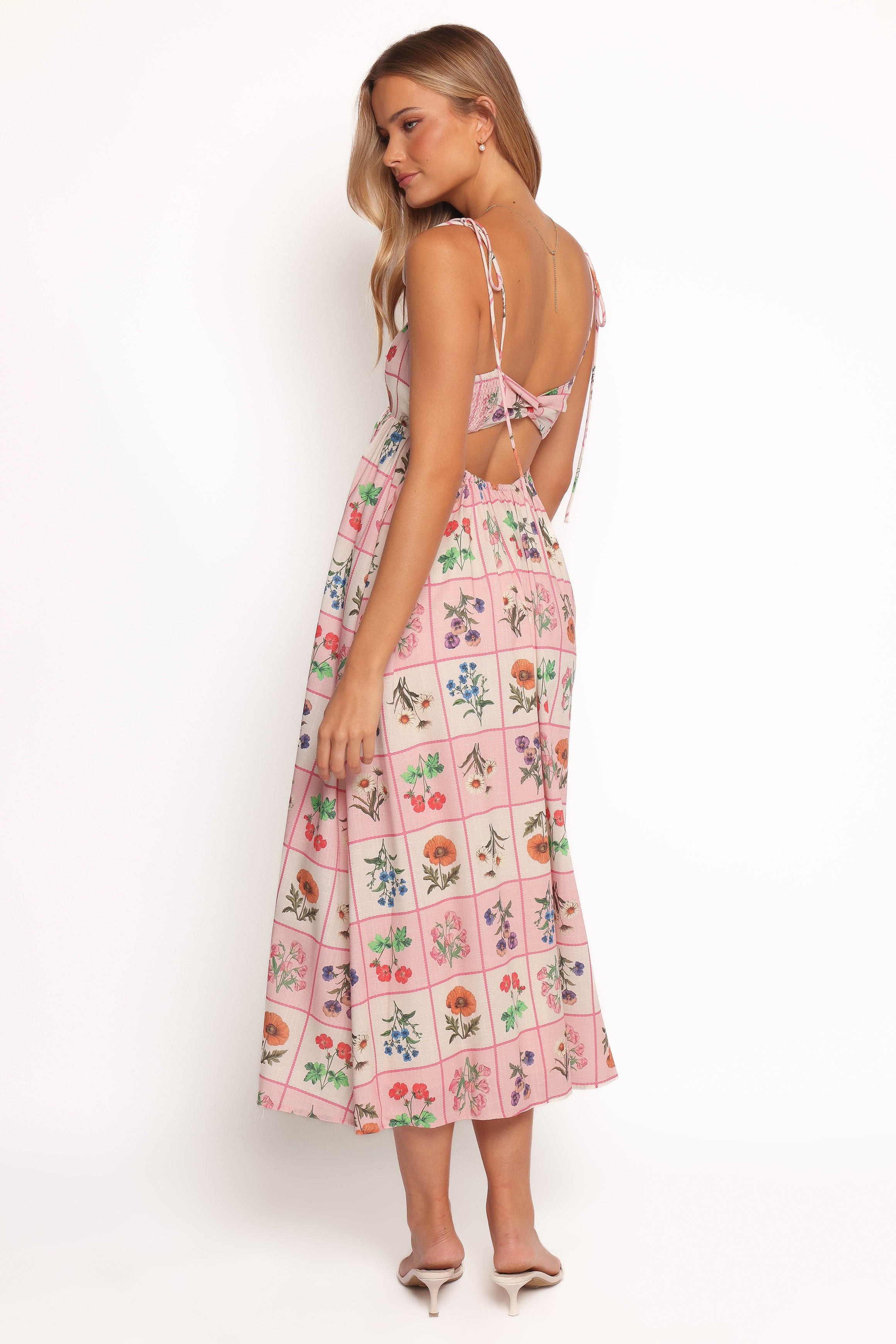 Petal and Pup USA DRESSES Simona Maxi Dress - Pink Floral Tile