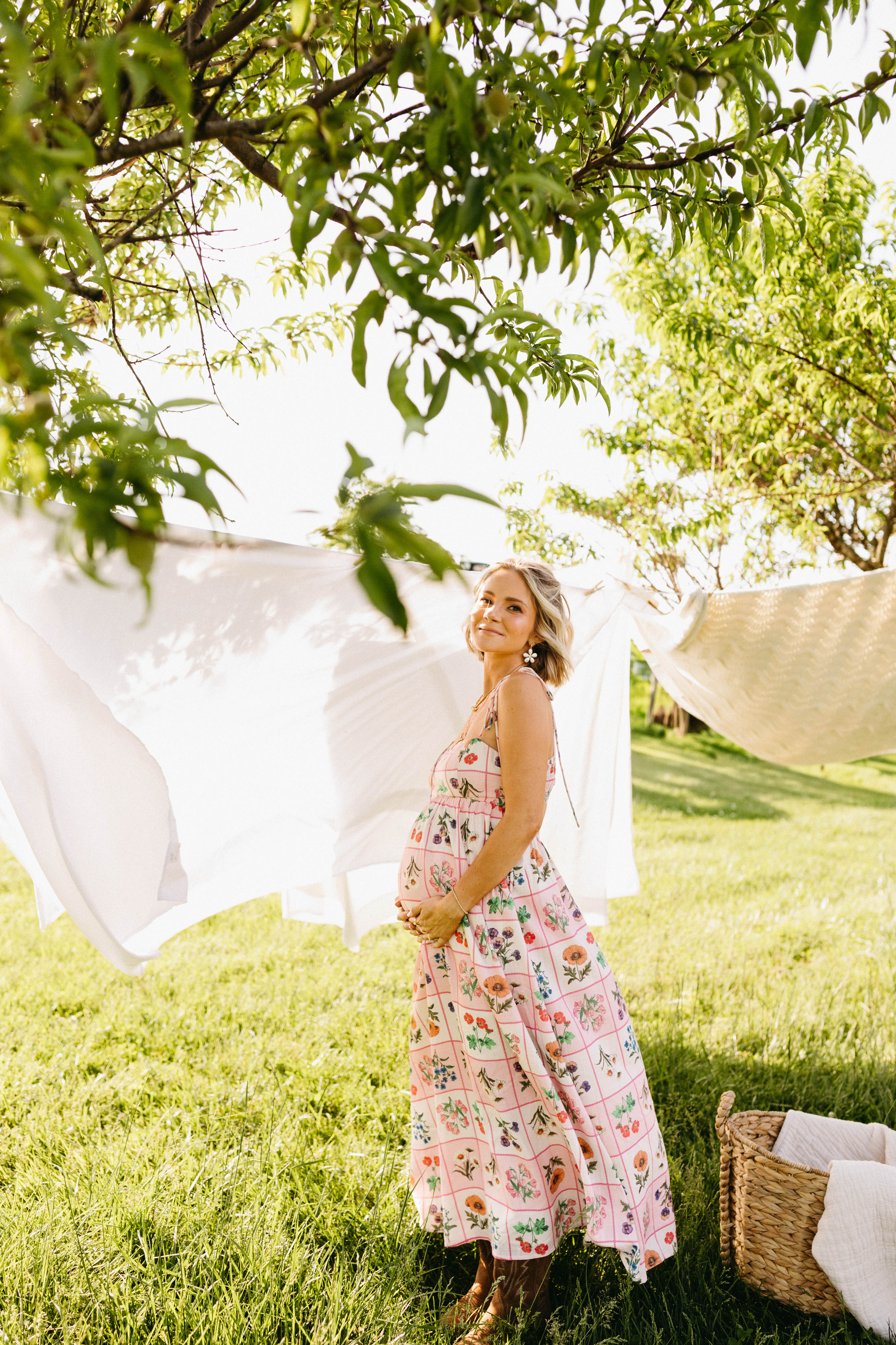Petal and Pup USA DRESSES Simona Maxi Dress - Pink Floral Tile