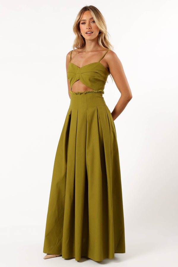 Petal and Pup USA DRESSES Skye Maxi Dress - Moss