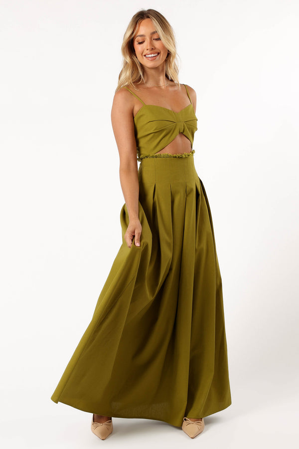 Petal and Pup USA DRESSES Skye Maxi Dress - Moss