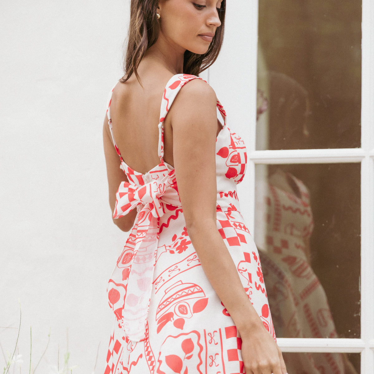 Petal & Pup Sloan Allover Print Minidress - Red Print