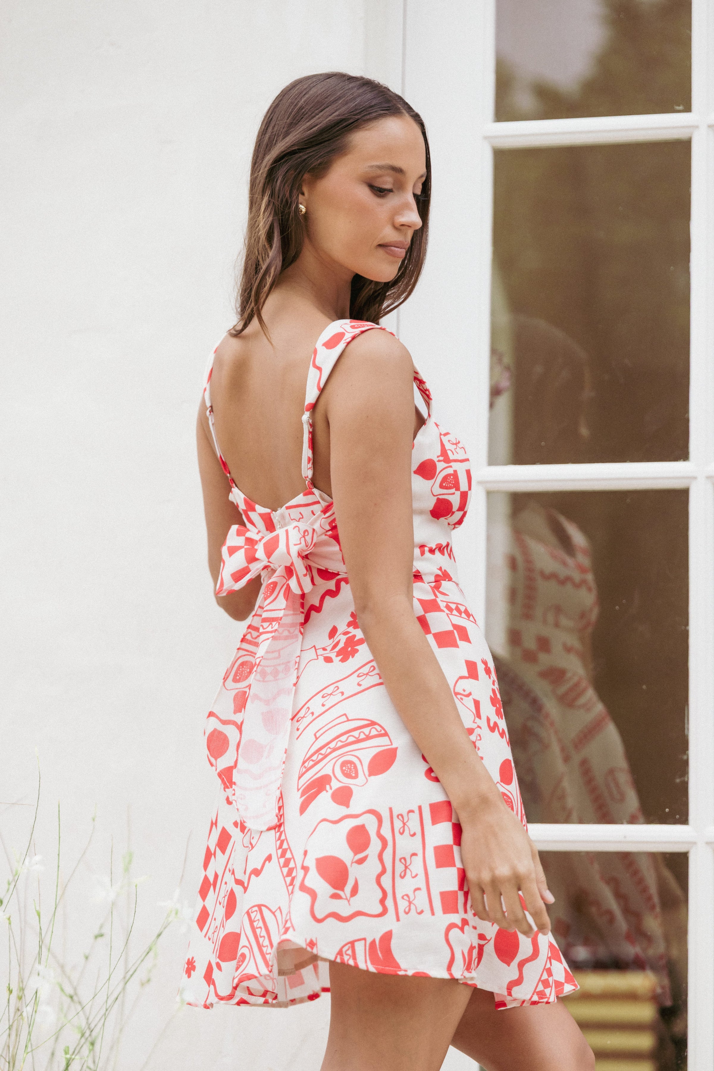 Petal and Pup USA DRESSES Sloan Mini Dress - Red Print (Hold for Rack)
