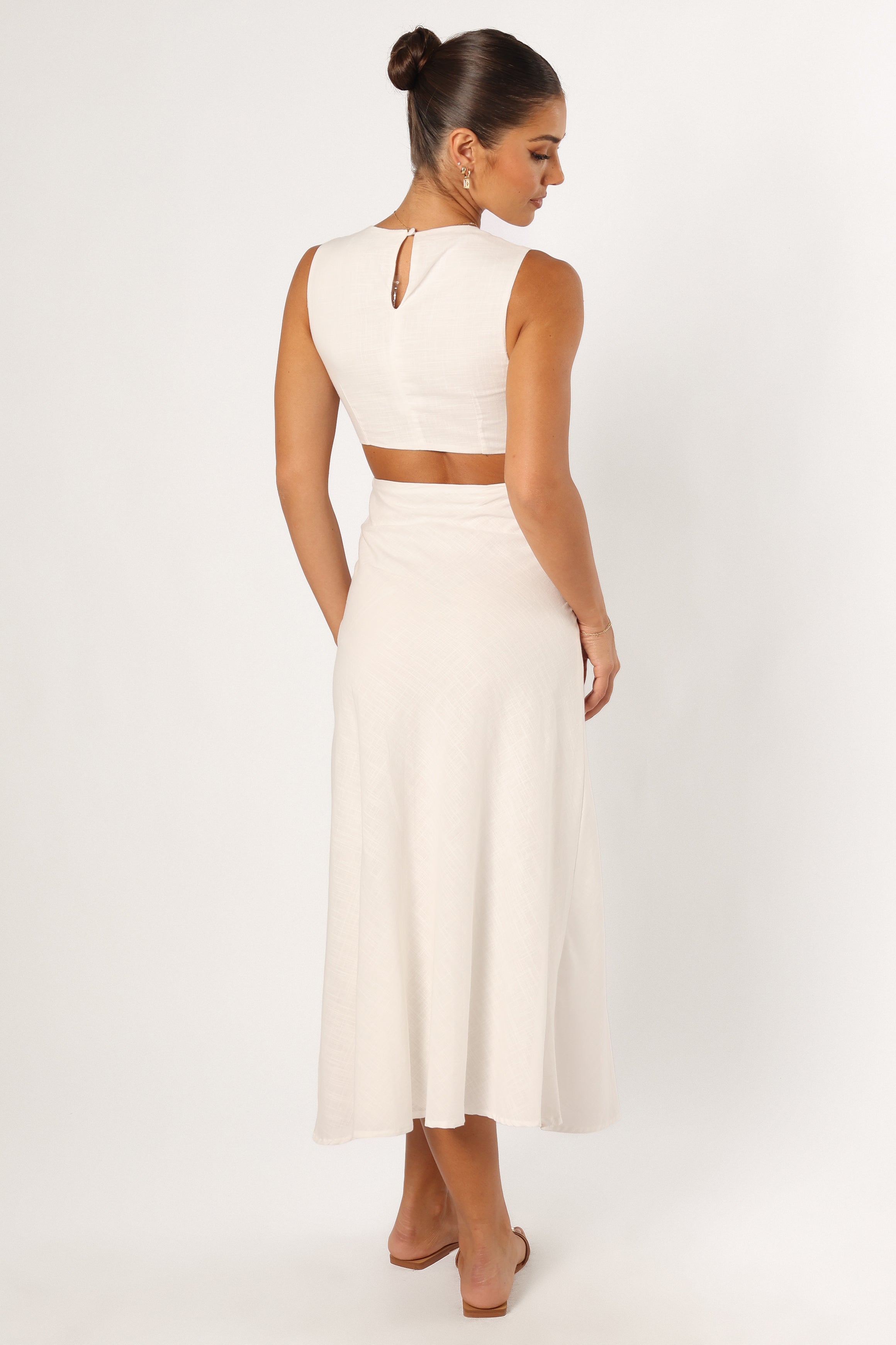 Petal and Pup USA DRESSES Sola Midi Dress - White