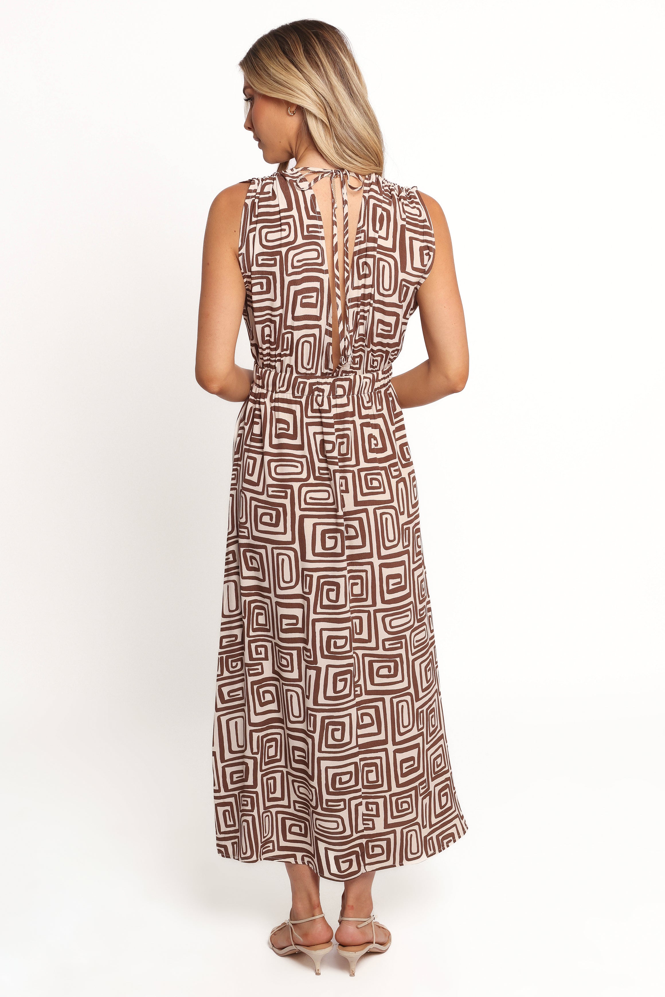 Petal and Pup USA DRESSES Solange Maxi Dress - Chocolate Brown Print (Hold for Rack)