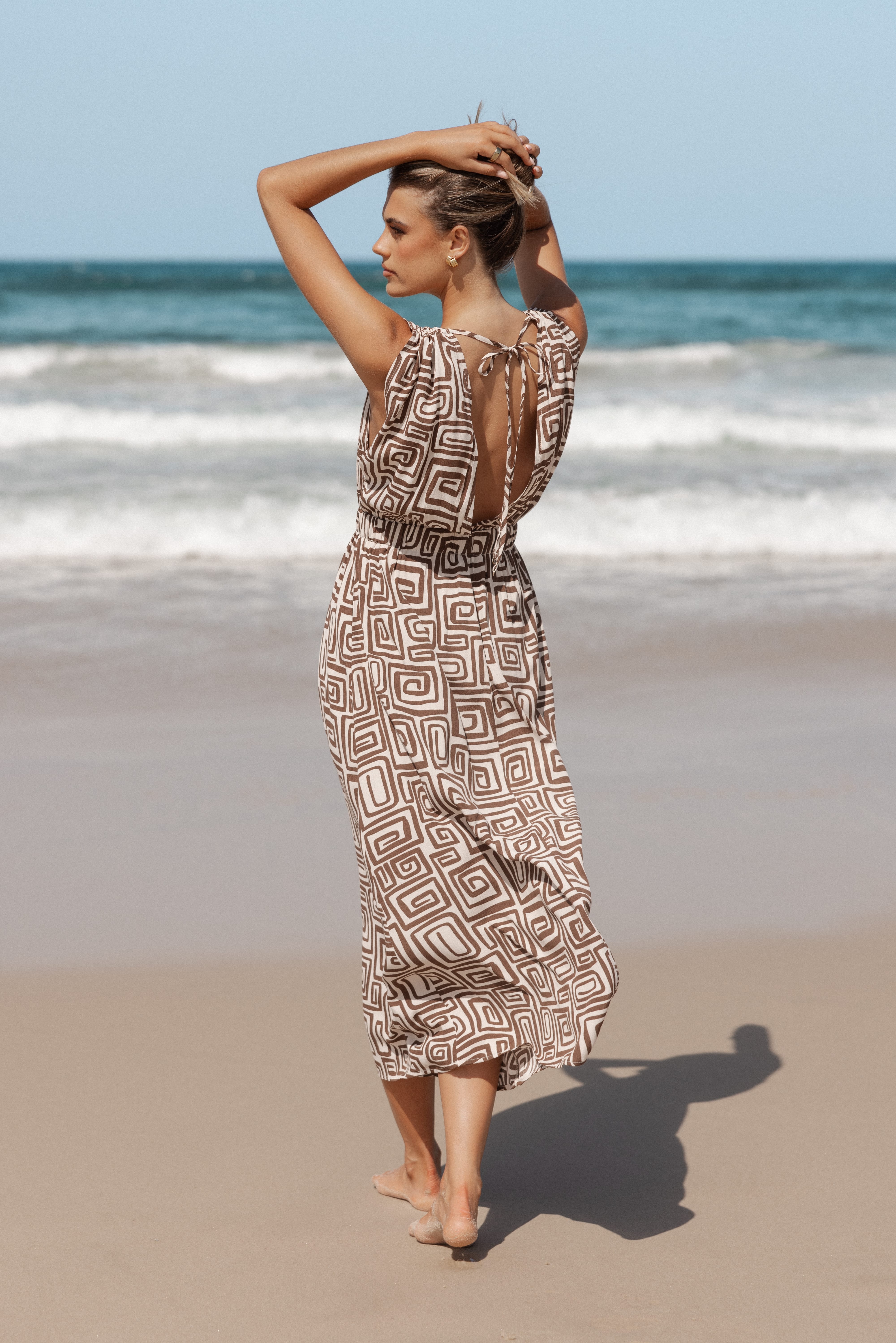 Petal and Pup USA DRESSES Solange Maxi Dress - Chocolate Brown Print (Hold for Rack)
