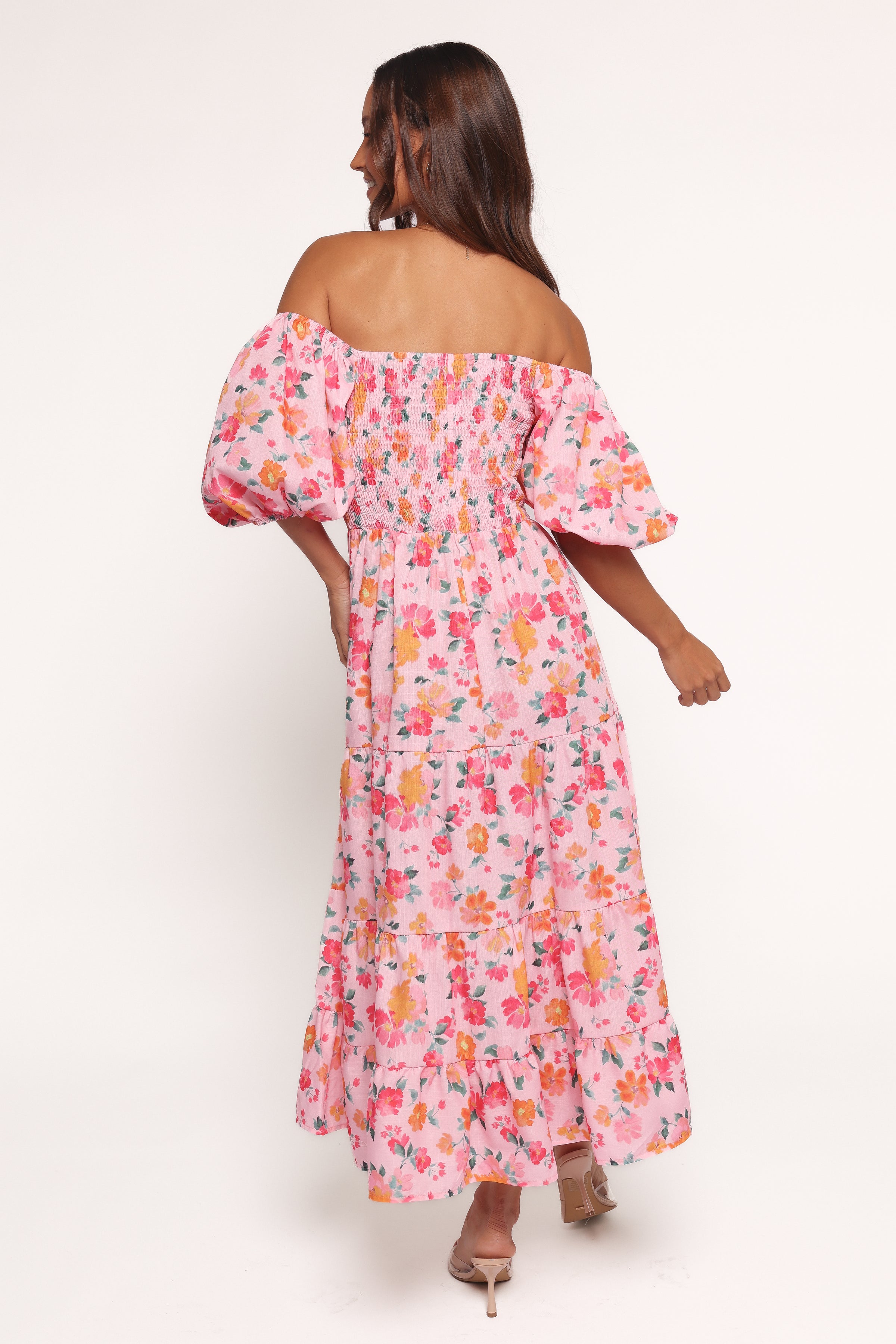 Petal and Pup USA DRESSES Soliel Midi Dress - Pink Floral