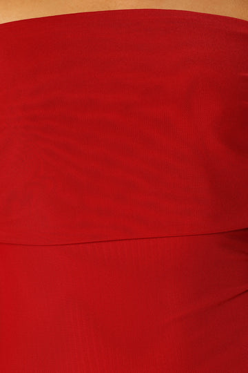 Solsana Off Shoulder Maxi Dress - Red - Petal & Pup USA