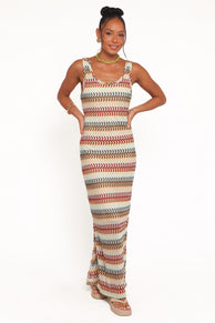 Petal and Pup USA DRESSES Sommer Midi Dress - Multi Stripe
