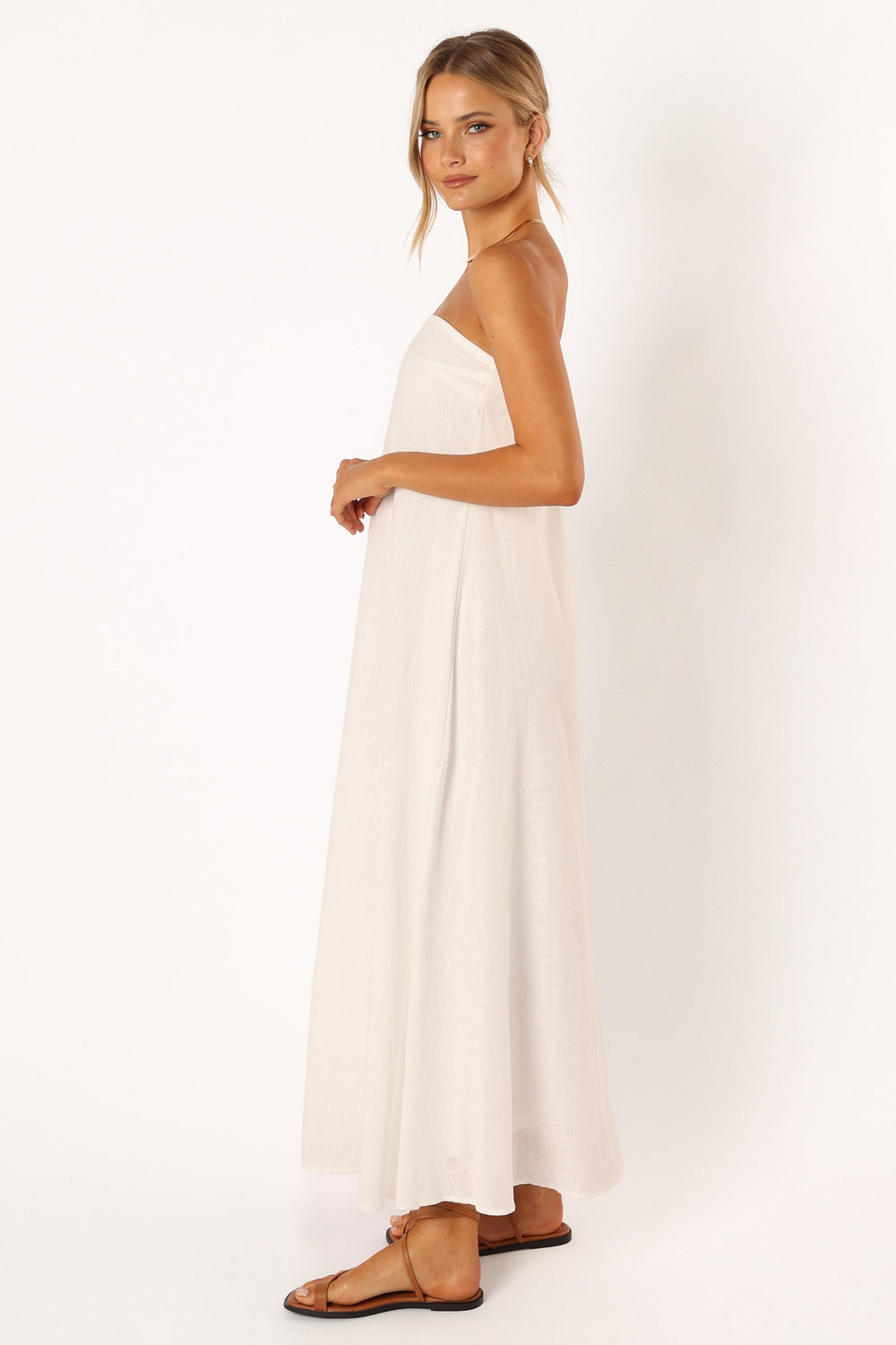 Petal and Pup USA DRESSES Soph Strapless Maxi Dress - White