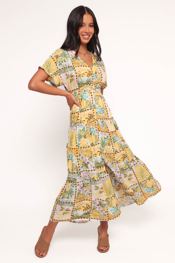 Petal and Pup USA DRESSES Sorrento Maxi Dress - Tropical Sun