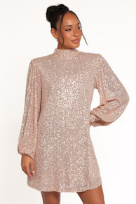 Petal and Pup USA DRESSES Springfield Mini Dress - Gold