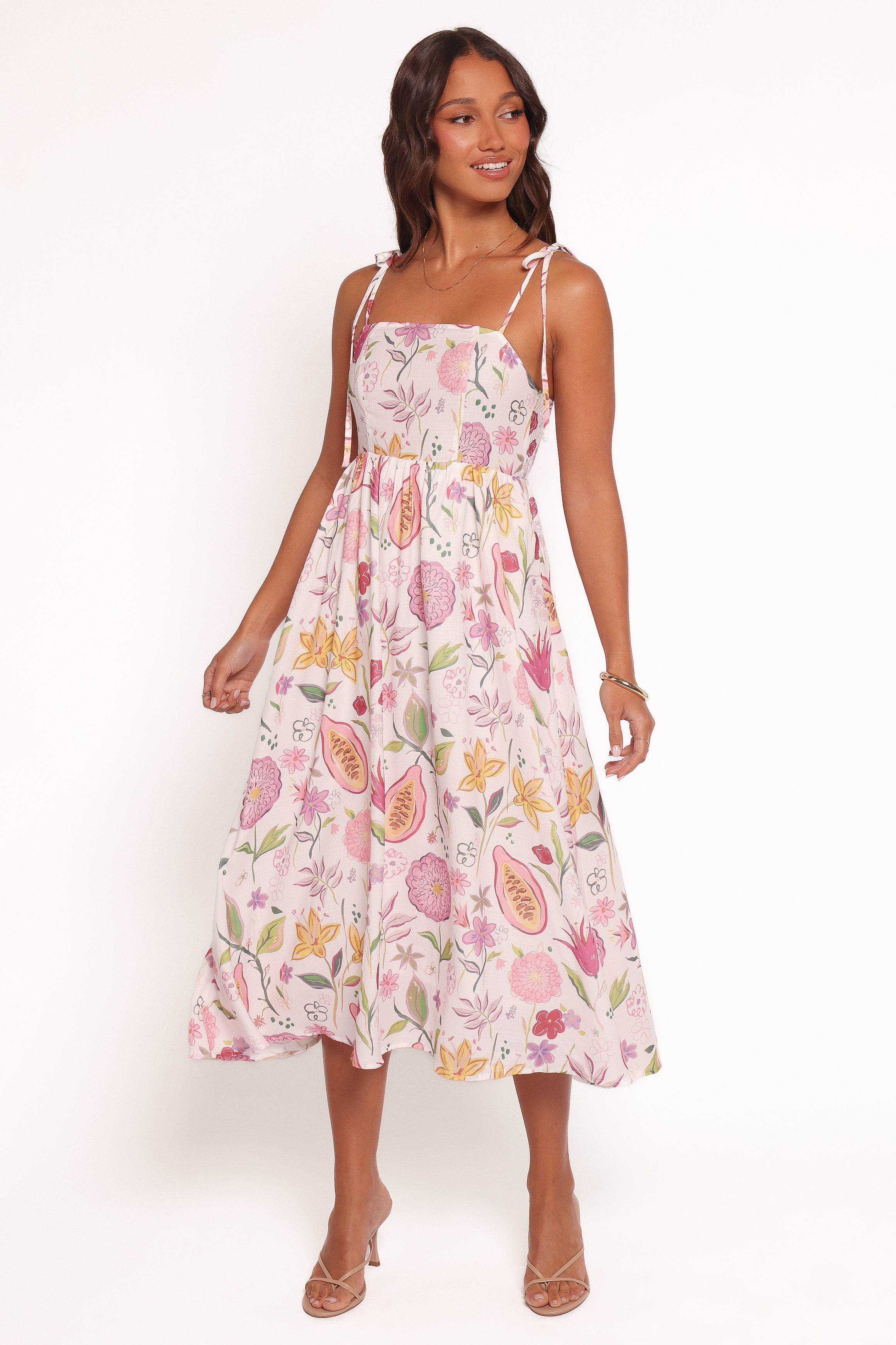 knee length dresses for ladies Stazie Midi Dress - Garden Floral