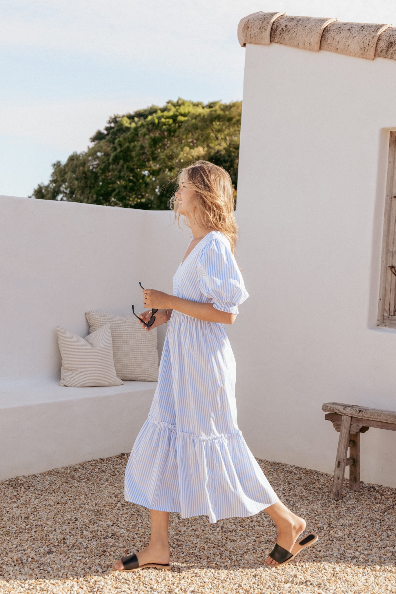 Steele Puff Sleeve Midi Dress