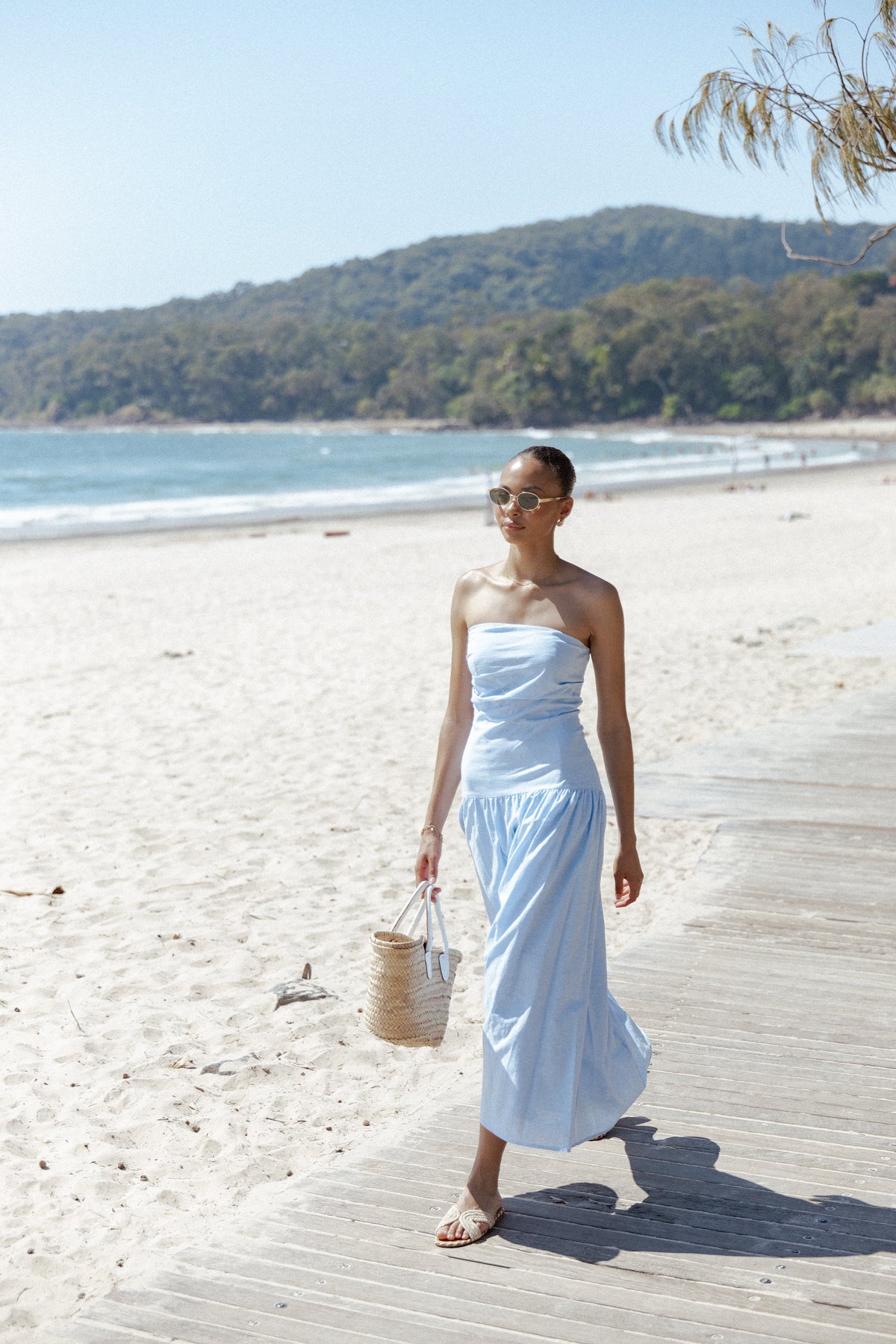 strapless open back dress Petal and Pup Women's Stella Maxi Dress