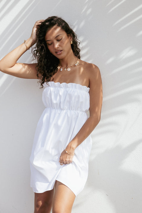 white mini dress amazon Petal and Pup Women's Stratton Mini Dress