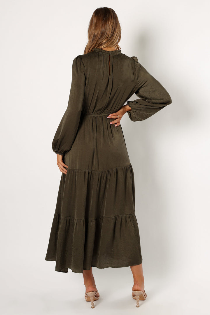 Suella Long Sleeve Maxi Dress - Olive - Petal & Pup USA