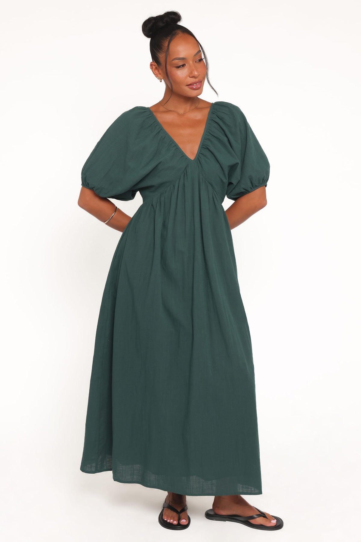 Petal and Pup Women's Sullivan Puff Sleeve Maxi Dress - Forest Green Petal and Pup Women's Sullivan Puff Sleeve Maxi Dress - Forest Green