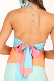 Petal and Pup USA DRESSES Sundae Halterneck Maxi Dress - Multicoloured