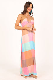 Petal and Pup USA DRESSES Sundae Halterneck Maxi Dress - Multicoloured