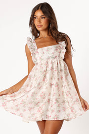 Petal and Pup USA DRESSES Sunnie Dress - Ivory Pink Floral