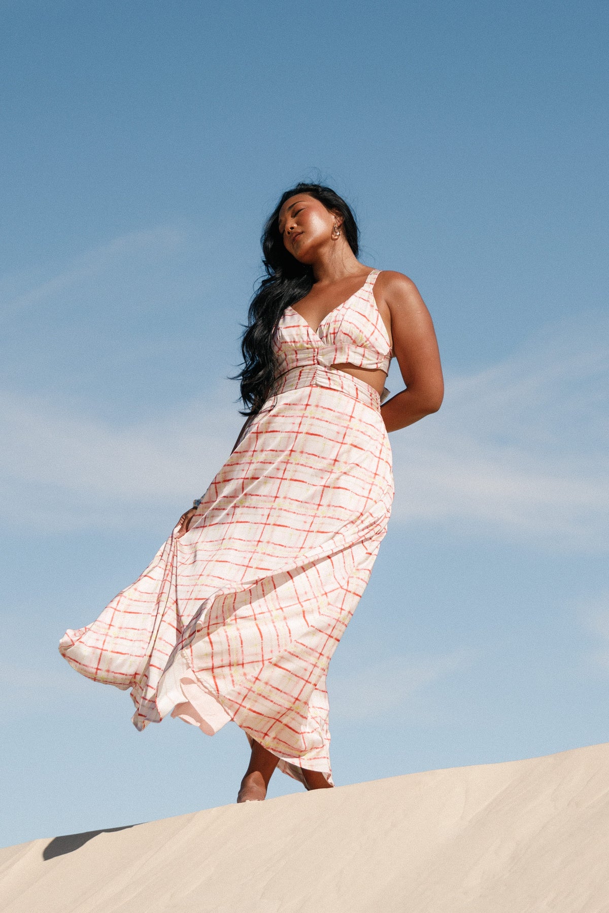 sunset beach dresses Petal and Pup Sydney Maxi Dress Ikea Hemnes 6-Drawer Chest sequin shirt Color:DENIM Runs true to size