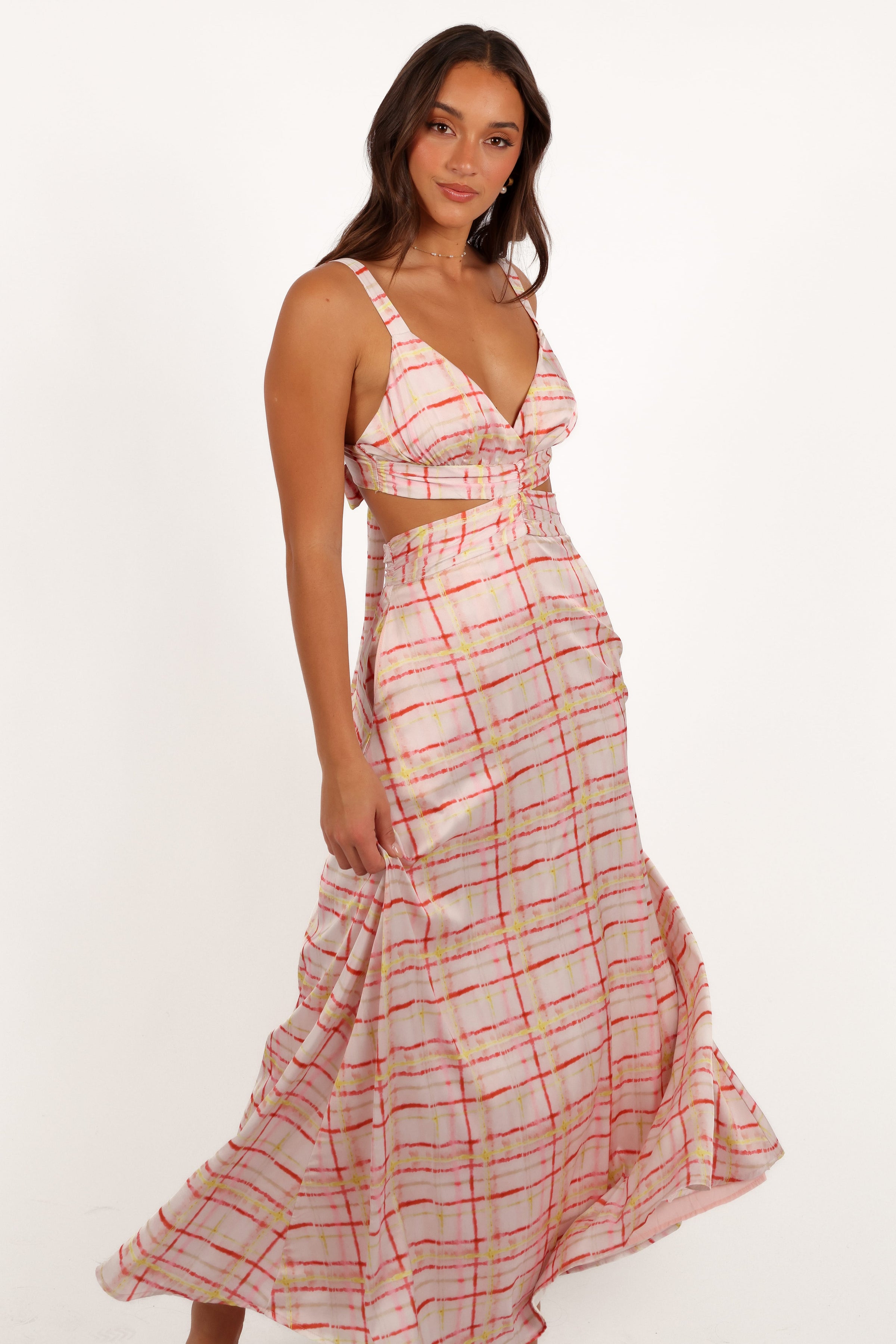Petal and Pup USA DRESSES Sydney Maxi Dress - Sunset Check